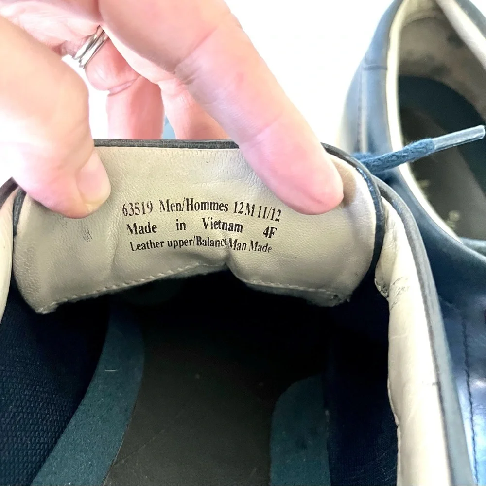 Clarks Men's Niven Life Oxford Navy Blue Leather Sneakers 12 - Picture 8 of 15